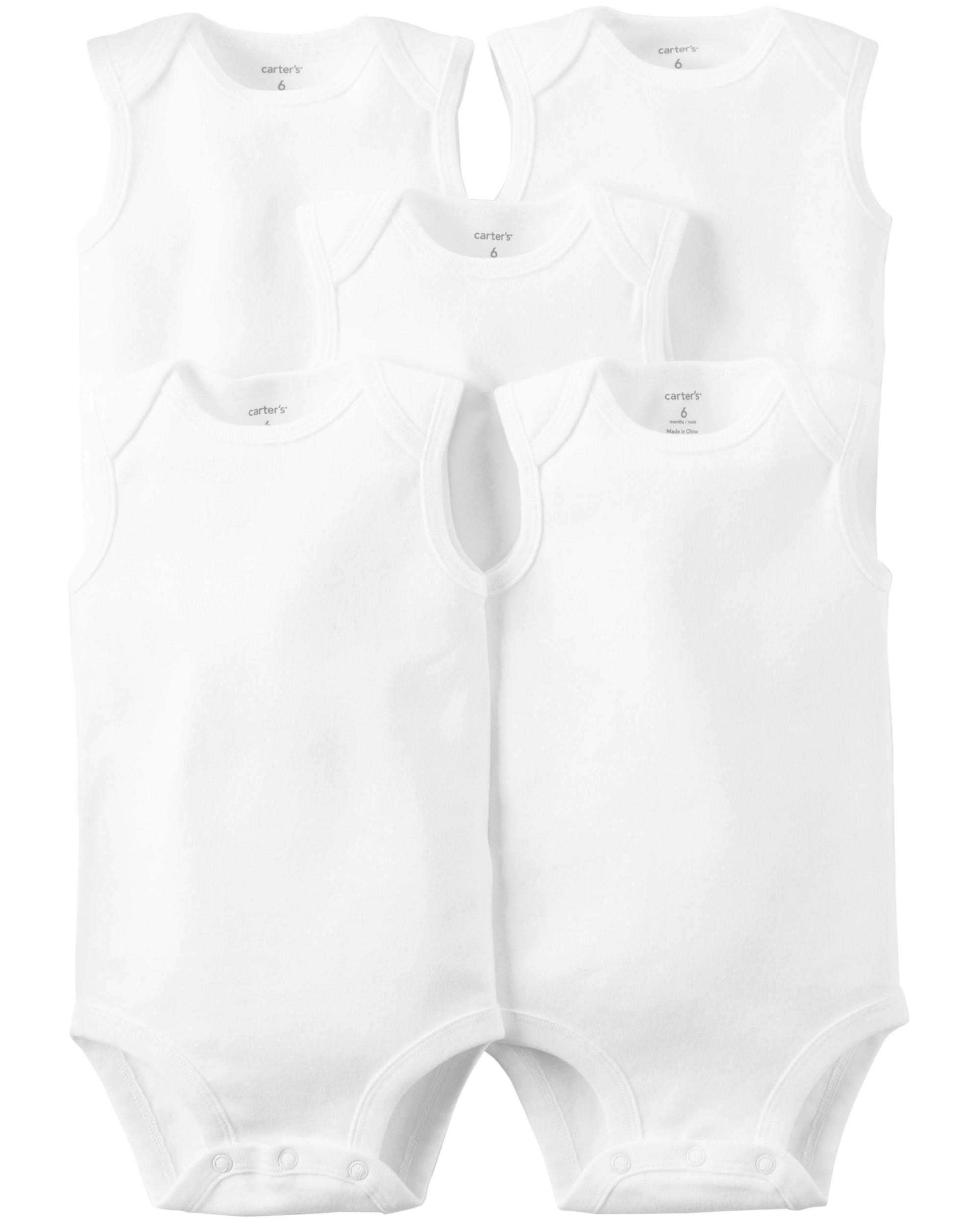 Carter\'s Set 5 Piese body maiou alb