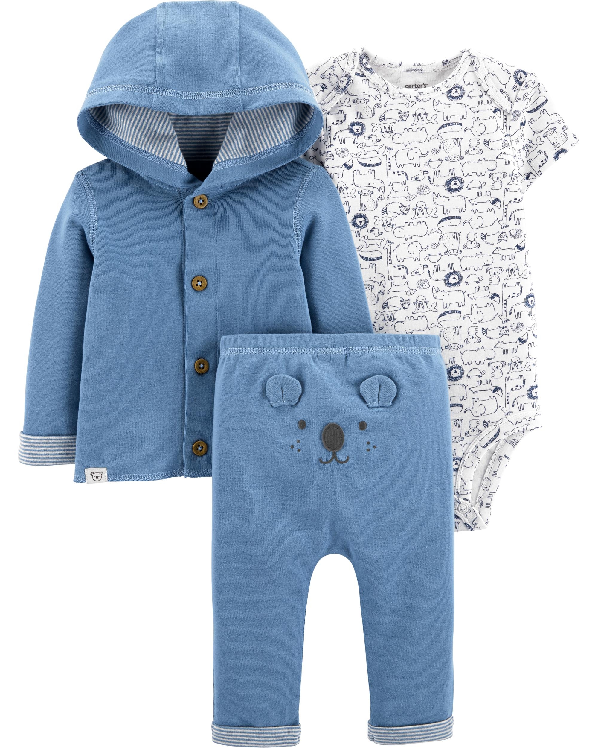 Carter’s Set 3 piese bebelus hanorac, pantaloni si body Koala