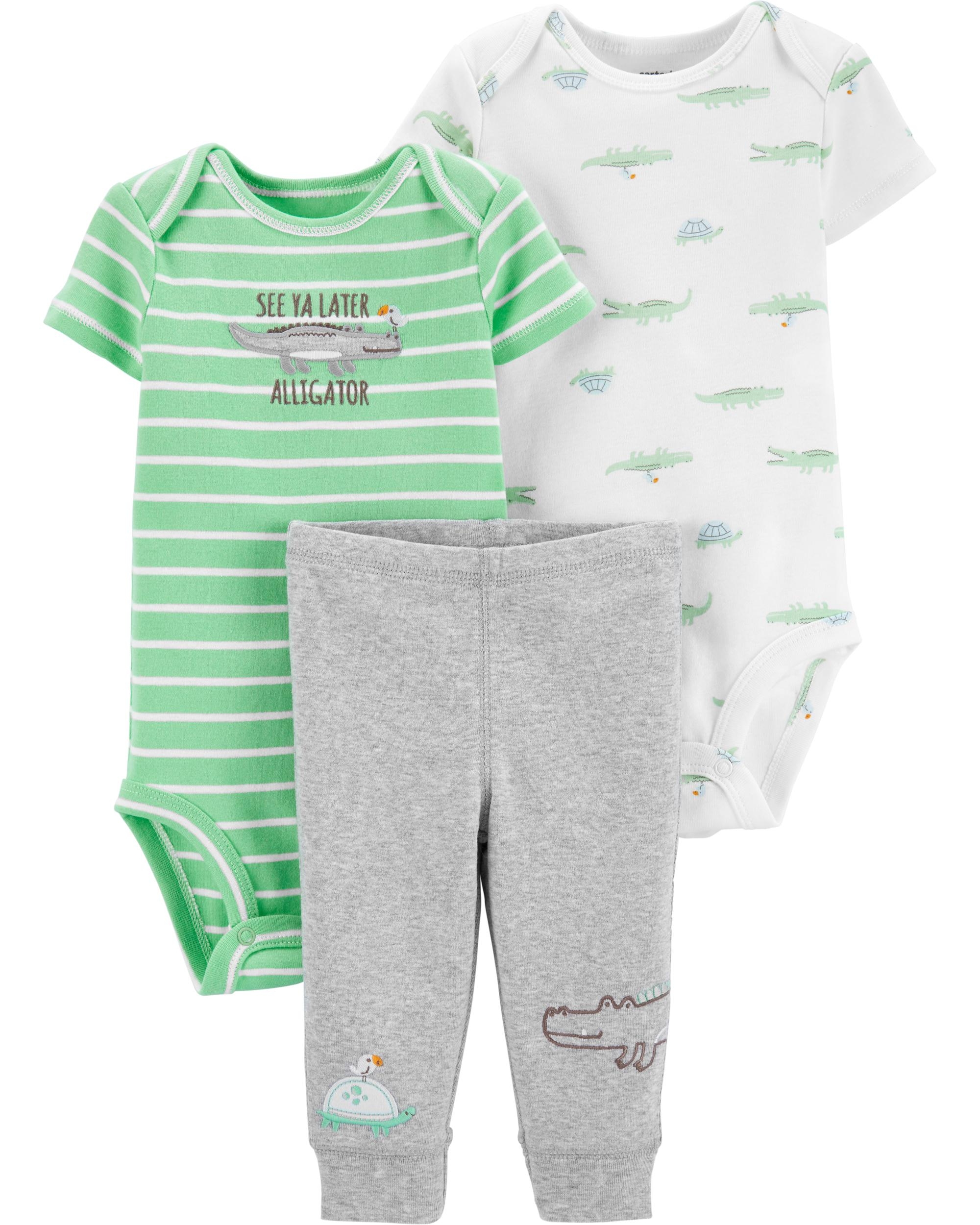 Carter’s Set 3 Piese 2 body-uri & pantaloni Aligator