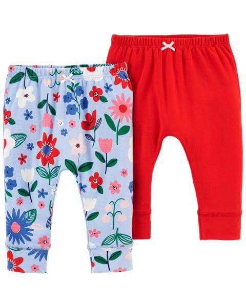 Carter\'s Set 2 piese pantaloni cu flori