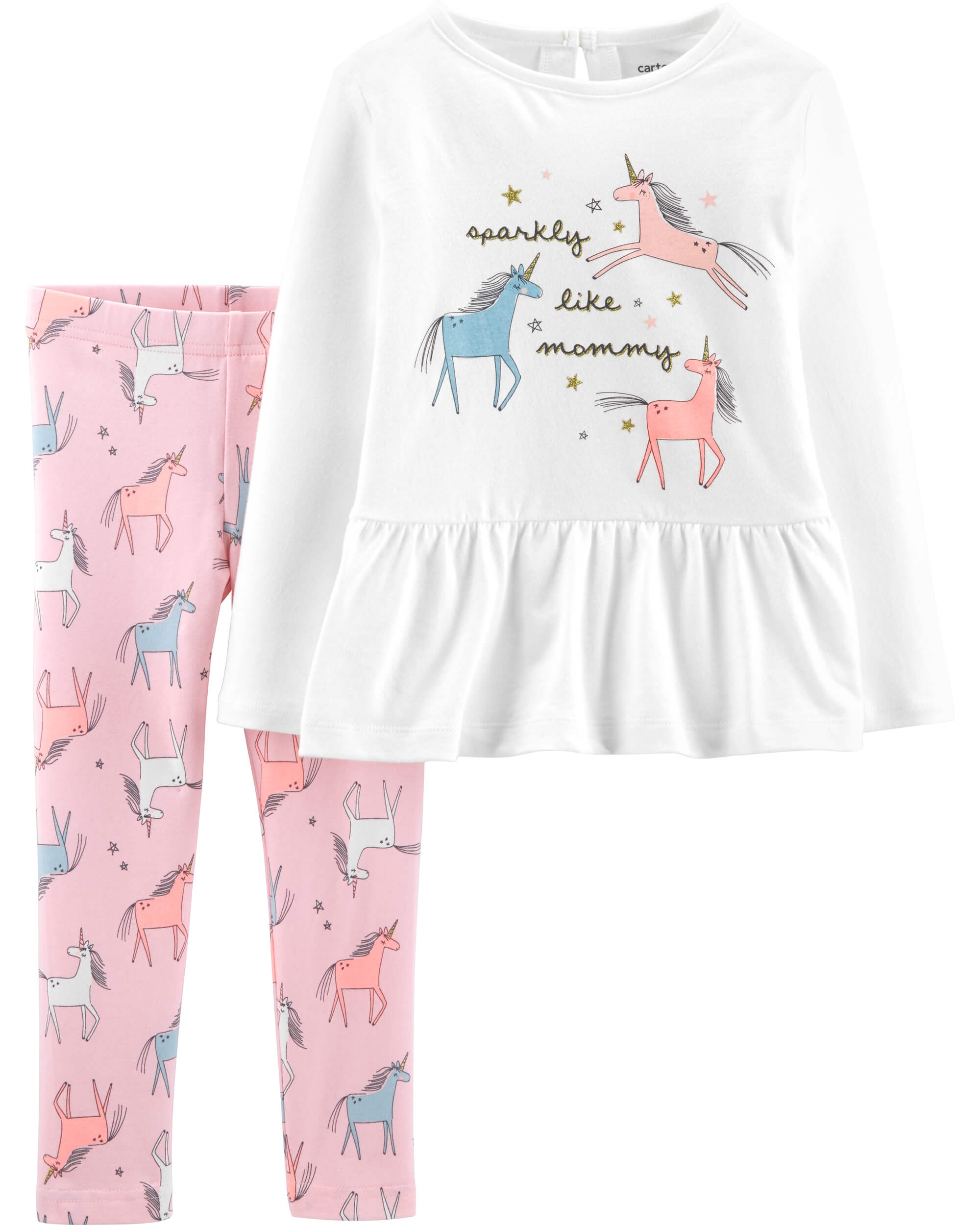 Carter’s Set 2 piese Unicorn bluză & colanți