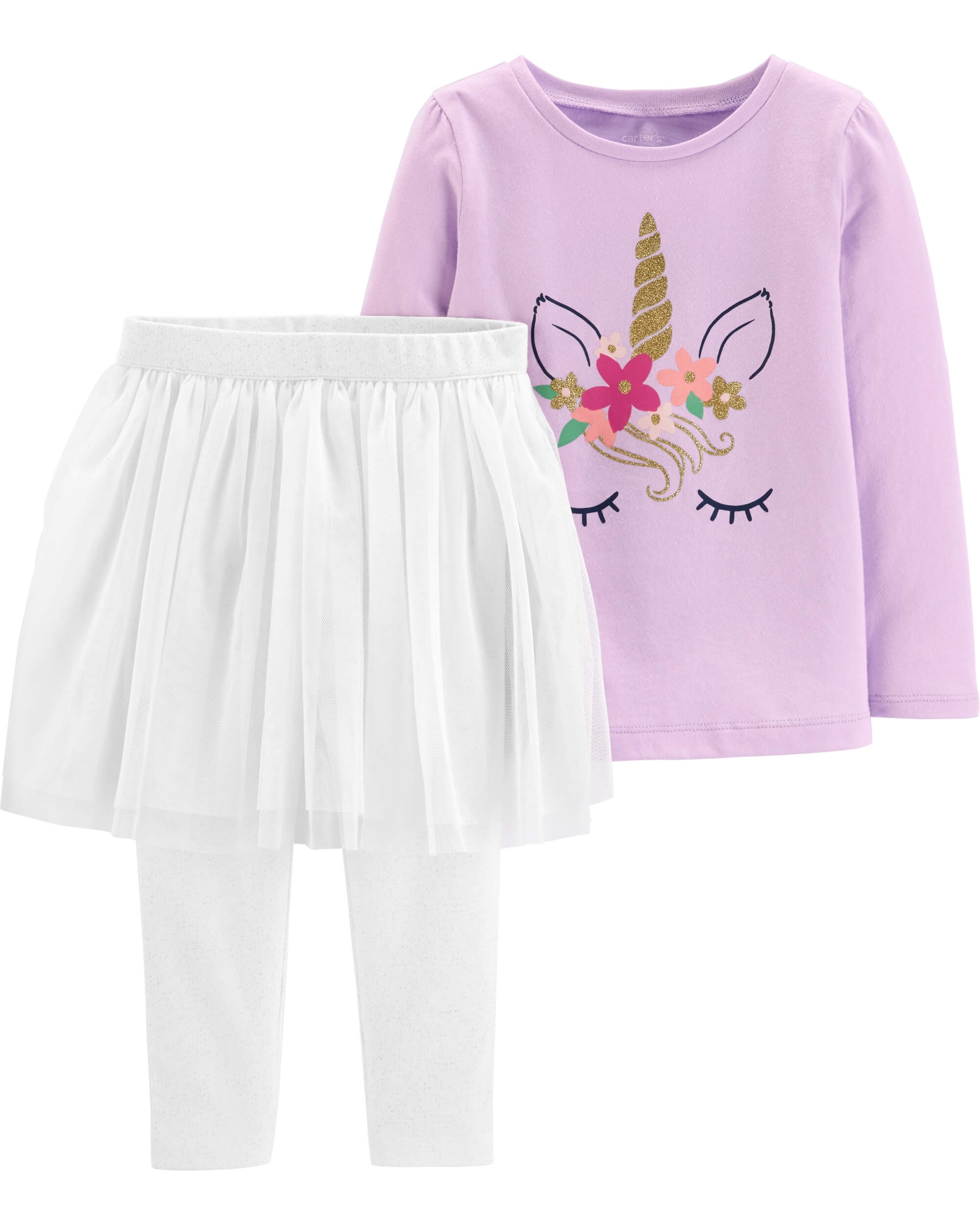 Carter’s Set 2 piese Unicorn top & pantaloni cu tutu